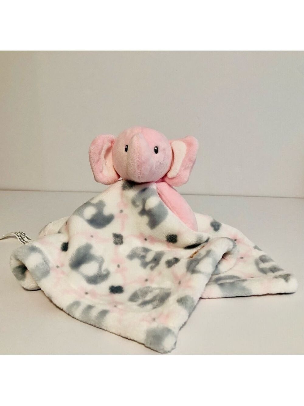 Blankets & Beyond Elephant Lovey Security Blanket Pink Baby Girl Soft Cuddle Toy